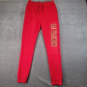 Redfox Y2K Womens Red San Francisco Sweatpants Joggers Pants Size Med